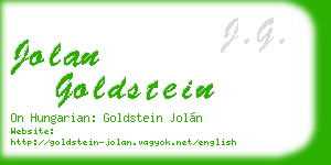 jolan goldstein business card